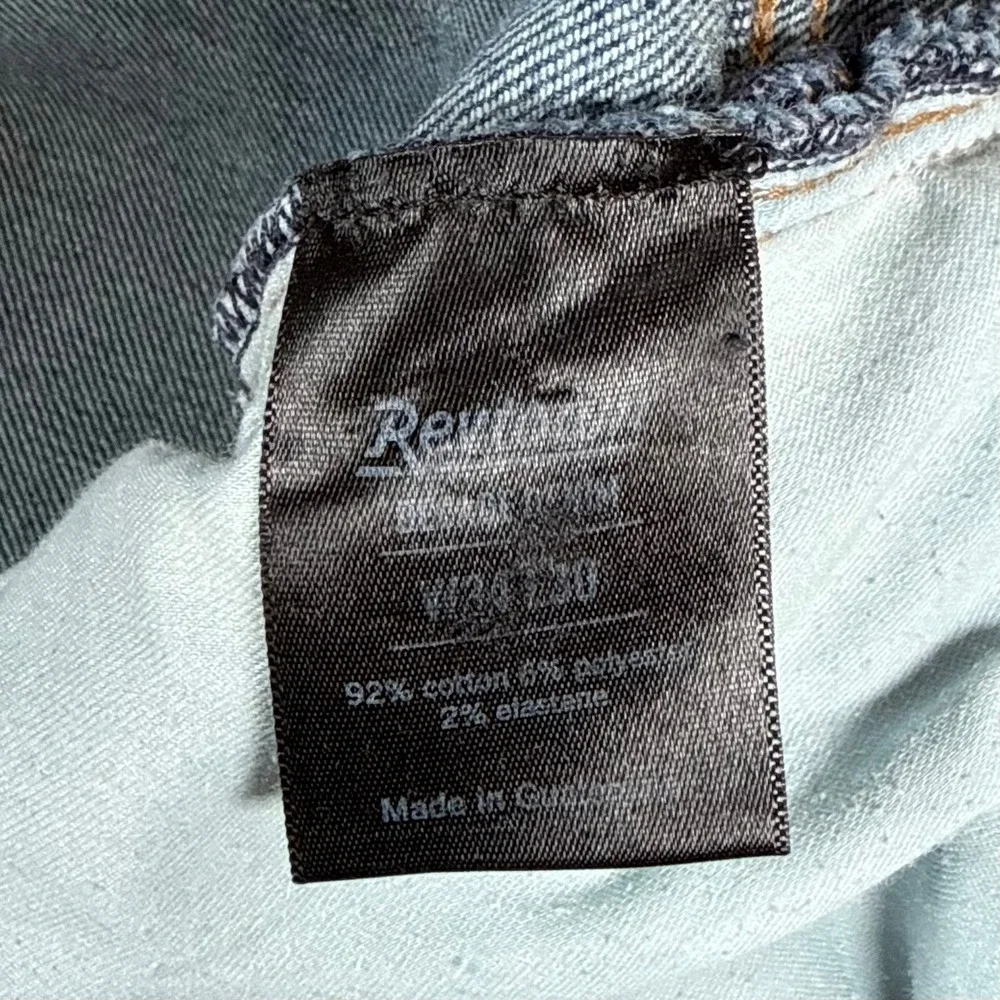 Revtown Mens 34x30 Dark Wash Slim Taper Fit Stretch Denim Blue Jeans